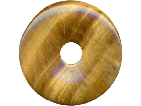 Tiger Eye Gemstone Donut, 40mm (Each)
