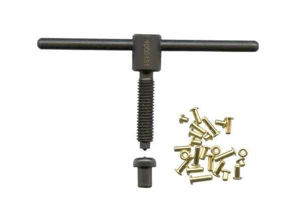 The opening on the long reach riveting tool is 0.20" (5mm) taller than the standard riveting tool to accommodate taller / thicker pieces. Punch components used with the standard size tool and long reach tool are NOT  interchangeable, with one exception: You can use long reach accessories in the standard size body. (Standard size accessories are too short to fit in the Long Reach body.)  Confused about rivets or riveting tools? See Riveting 101, or our blog articles:Best Riveting Tool Set andWhat's the Difference Between Semi-Tubular Rivets and Wire Rivets?This video by Crafted  Findings demonstrates how to use their riveting tool for piercing  metal and for setting eyelets and rivets.              See Related Products links (below) for similar items and additional jewelry-making supplies that are often used with this item.Questions? E-mail us for friendly, expert help!