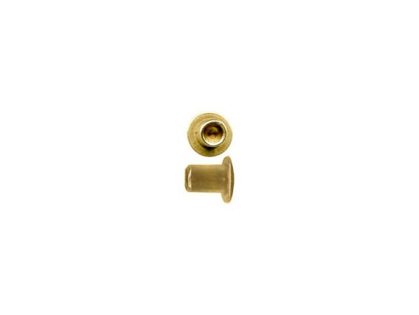 Crafted Findings Brass Rivet, 3/32" Dia x 1/8" Long (fifty)