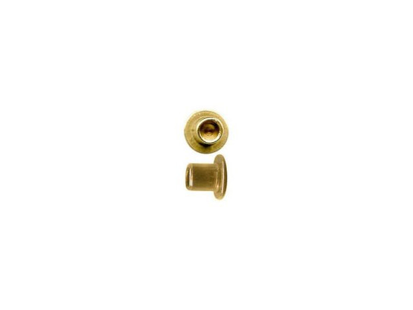 Crafted Findings Brass Rivet, 3/32" Dia x 3/32" Long (fifty)