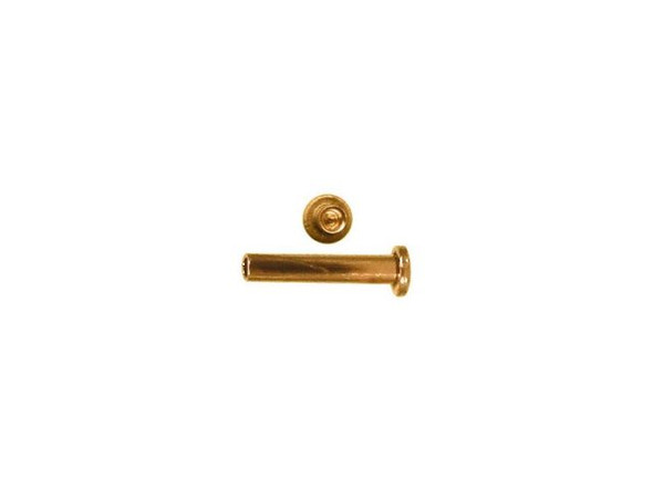Crafted Findings Brass Jewelry Rivet, 1/16", 5/16" Long (fifty)