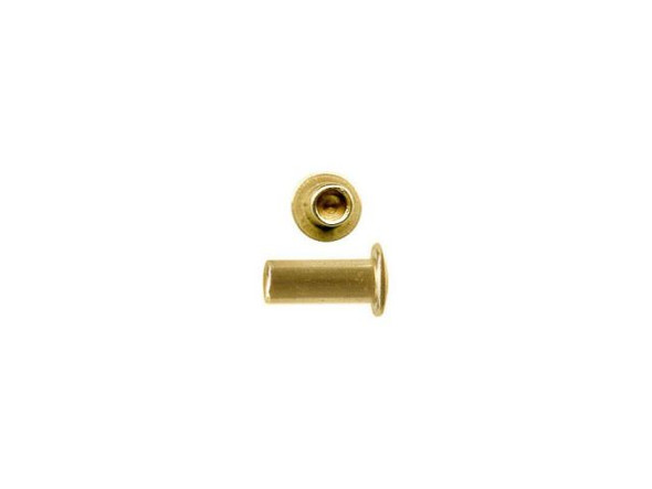Crafted Findings Brass Rivet, 3/32" Dia x 7/32" Long (fifty)