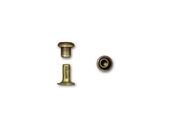 TierraCast Antiqued Brass Plated Leather Rivets, 3/32" dia (10 Pieces)