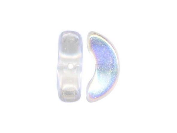 Czech Glass Bead, Angel Wing, 14x6mm - Crystal AB (100 Pieces)