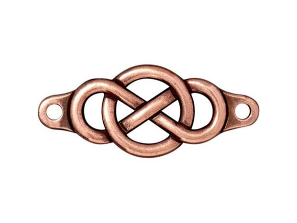 TierraCast Antiqued Copper Plated Jewelry Link, Infinity Centerpiece (ten)