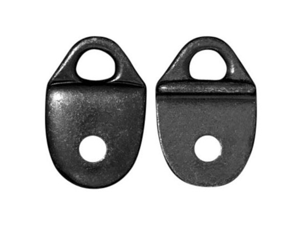 TierraCast Gunmetal Plain Strap Tips (10 Pieces)