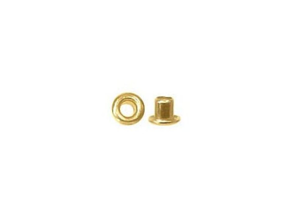 Crafted Findings Brass Eyelet, 3/32" Dia x 3/32" Long (fifty)
