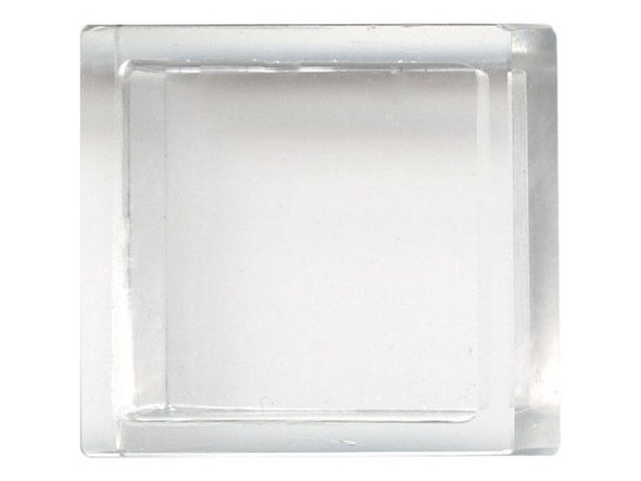 Glass Bezel, Square, 25mm (5 Pieces)