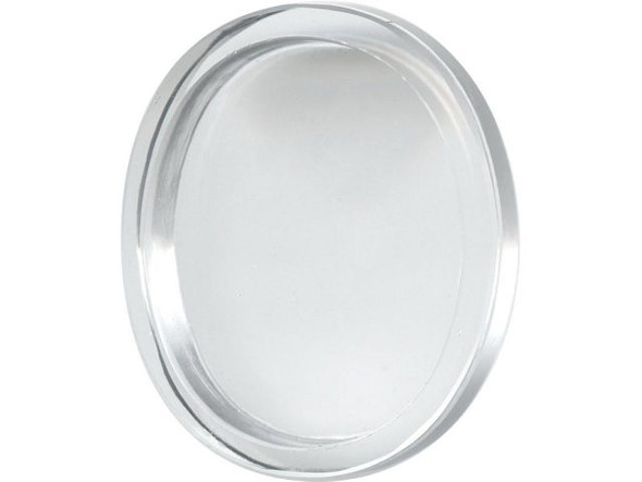 Glass Bezel, Oval, 35x28mm (5 Pieces)