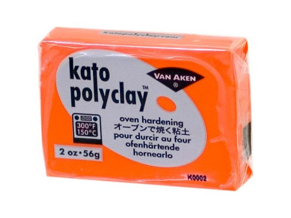 Polymer Clay Basics      Polymer clays are man made modeling materials that, once heat  cured, become permanent and will not return to their original  state. All are composed of the same basic components: plasticizers,  resins, fillers and colorants.     Before using polymer clay it must be conditioned... kneading by  hand until the clay is soft and pliable or fold and roll through a  pasta machine. Inadequate conditioning will result in weakened  finished items and weakened piece to piece adhesion. Condition light colors first, then move to darker colors.    Polymer clay pieces can be cured in a standard oven (convection)  or toaster oven. Do not microwave polymer clay. If you don't have a  dedicated oven, place items in an aluminum pan, then cover tightly  with foil to prevent residue build up in your oven. Cure pieces in  a well-ventilated area. Check oven accuracy with a thermometer and  use a timer to avoid exceeding curing time.    The recommended curing temperature is 300&deg; F (150&deg; C).  Kato Polyclay&trade; can be cured at 275&deg; F (135&deg; C) with  good results and has been approved to cure at 350&deg; F by our  toxicologist, however caution should be taken when curing at that  temperature, time should be limited to 10 minutes as you will run  the risk of discoloration. You should never exceed 365&deg; F.    Materials that will withstand clay curing temperatures, such as  glass, paper mache, wood, metal and ceramic items may be covered  with clay and baked in the oven. Items may be nested in polyester  batting to avoid flat, shiny spots. Finished pieces may be painted  or glazed after curing. Water-based paints and glazes are  recommended. Cured clay may also be wet sanded (automotive  sandpaper - 400 and 600 grit, in water) and then buffed to a  high-gloss sheen.    Working Properties of Kato PolyClay&trade;      1. Conditioning - Kato Polyclay&trade; is easy to condition, with  no crumbling. I slice the blocks into 1/8" thick pieces. Roll  through the pasta machine at the thickest setting. Finish by  folding and rolling.     2. Handling - with continuous kneading and working, Kato  Polyclay&trade; does not become sticky and, therefore, maintains  its ease of workability.    3. Strength - Kato Polyclay&trade; was deemed as strong or  stronger than other clays the testers used, - most feeling it was  stronger. Not one single respondent found it to be less strong.  Additionally, every color shares the same strength.    4. Color stability - From uncured to cured state, no Kato  Polyclay&trade; color shifts more than 1/2 shade, with the majority  remaining unchanged from uncured to cured state. It is virtually  "true- color".    5. Consistency - Colors share the same consistency and softness.  For example, you won't find white very hard and green very soft.  Even consistency promotes even cane reduction, which results in  less distorted imagery and less waste at cane ends.    6. Color Mixing - Rather than taking an academic approach (this  requires that the user have a rather extensive knowledge of color  mixing) we have opted for a more user friendly and intuitive  method. The Spectral Colors form the basis for the creation of all  colors. If they were placed on the color wheel, you would find them  very evenly spaced. This approach makes color mixing simple for  even the most inexperienced user.    7. Colors - Colors have been formulated for maximum purity and  brilliance.    8. Finish - Once cured, Kato Polyclay&trade; exhibits a satin  sheen.    9. Density - As part of the manufacturing process, Kato  Polyclay&trade; is vacuum extruded (we are the only company  utilizing this state of the art process). In essence, air from the  clay is removed, making the clay denser and eliminating the need  for continuous folding and rolling to remove air pockets from the  clay.    10. Warm repositioning - Kato Polyclay&trade; is not as fragile  as other brands when warm. Kato Polyclay&trade; allows for a  measure of repositioning of elements when warm - the clay maintains  its new position without breaking.        See Related Products links (below) for similar items and additional jewelry-making supplies that are often used with this item.