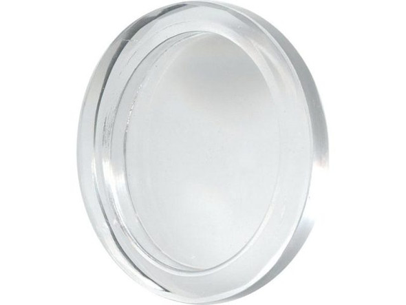 Glass Bezel, Oval, 30x23mm (pack)