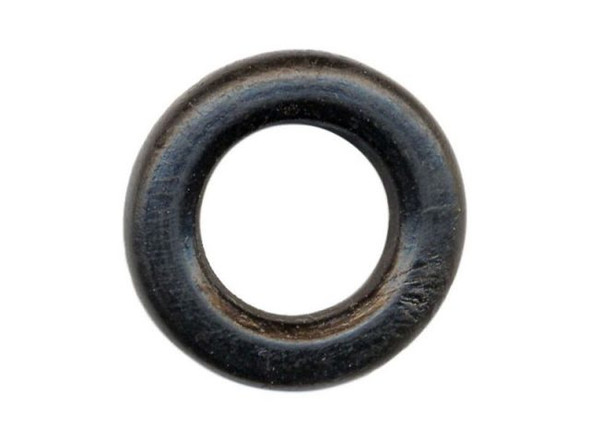 Bone, Black Horn, Donut, 20mm (10 Pieces)