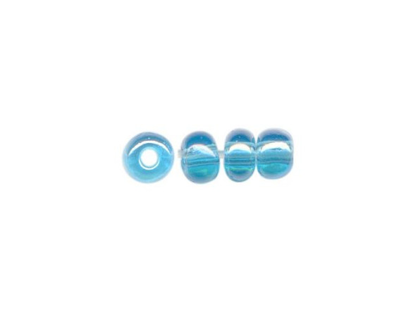 Aquamarine is a traditional birthstone for March. What are "E" Beads?The "E" True Hollywood StoryWhat kind of beads are they?"E" beads are glass seed beads that measure 50 and 60 (often written 5/0 and 6/0, or just called sizes 5 and 6). Unlike other seed beads, their circumference is not perfectly smooth and round. Like many seed beads, "E" beads are usually made in the Czech Republic.Why are they called "E"?The letter refers to the beads' shape. Their form resembles the flattened sides on a slice of bread; just as bread is cut from a loaf, "E" beads are cut from an elongated tube of glass. The slicer used in this process is shaped much like the letter "E," therefore creating slightly squared-off beads as it presses down on the tube.What's that funny little zero?That zero refers to the number of aughts, which is a unit used to indicate the size of small (seed) beads. The scale is inverted, so larger numbers of aughts correspond to smaller beads (i.e. the bigger the number, the smaller the bead). Size 6 would be 000000, but since that takes up too much room, it is abbreviated to 6/0. Historians say the aught unit originated from the number of  beads that comfortably could be strung onto 1 inch of cord. This theory does match closely with present sizes, as a strand of x beads of size x/0 occupies about 0.8 inches (20 mm) of cord. The word aught means "zero," and is a relatively recent corruption of the old English word naught, meaning "nothing." Reportedly, the phrase "a naught" (which means "zero") became falsely divided into "an aught."So how big is an "E" bead in standard measurements?Size 5s are 3.8-4.8mm tall, 2-3mm thick and have a 1.3-1.8mm hole.   Size 6s are 3.5-4.4mm tall, 2-3mm thick and have a 1.3-1.8mm hole. See Related Products links (below) for similar items and additional jewelry-making supplies that are often used with this item.