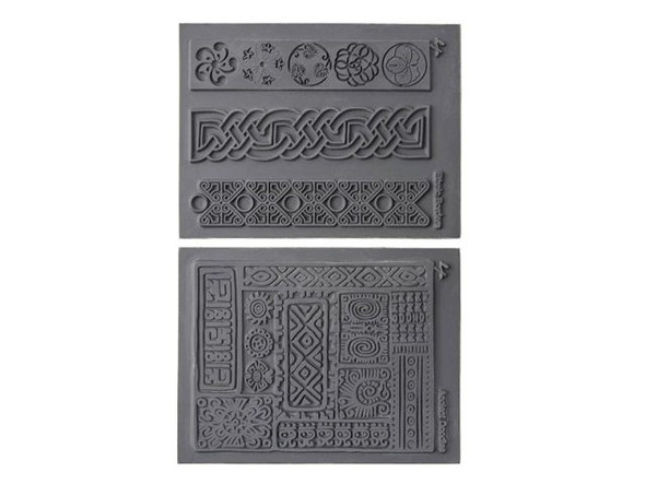 These texture stamps are in an unmounted form, to maximize the ease of handling, and application on curved surfaces. If you prefer to have a mounted stamp, you can purchase clear acrylic mounting sets at any rubber stamp and craft store. Highlight your stamped clay with craft foils, mica powders, paints or ink pads.See Related Products links (below) for similar items and additional jewelry-making supplies that are often used with this item.