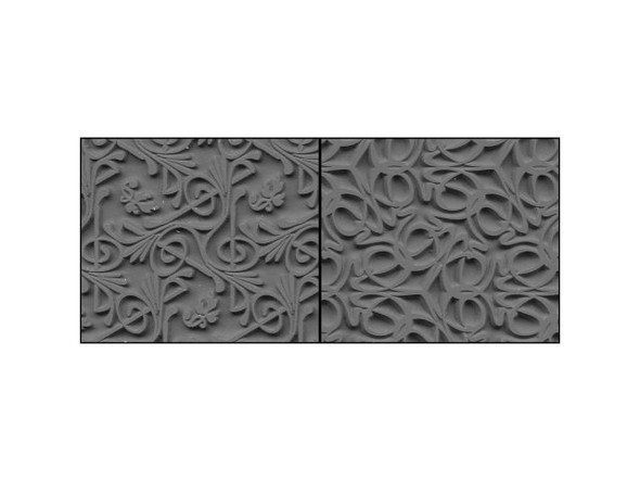 These texture stamps are in an unmounted form, to maximize the ease of handling, and application on curved surfaces. If you prefer to have a mounted stamp, you can purchase clear acrylic mounting sets at any rubber stamp and craft store. Highlight your stamped clay with craft foils, mica powders, paints or ink pads.See Related Products links (below) for similar items and additional jewelry-making supplies that are often used with this item.