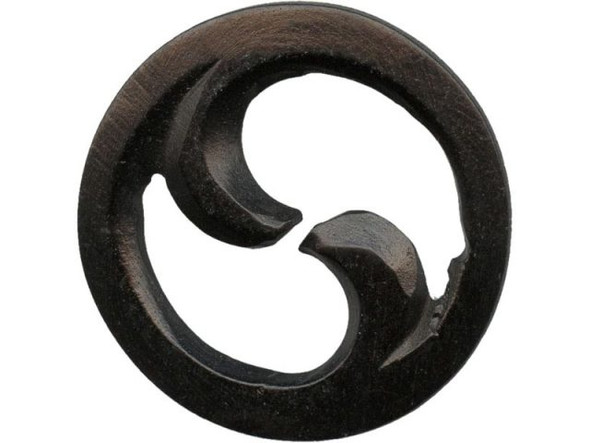 Bone Pendant, Round Koru-Style (Each)