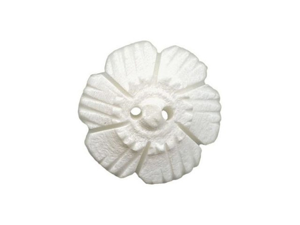 Button, Bone, Flower, 16mm (10 Pieces)
