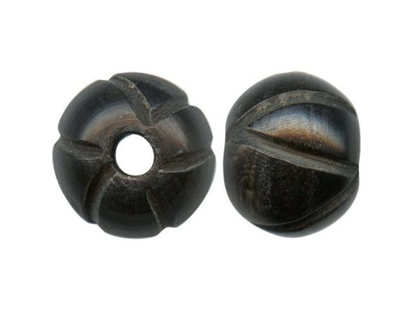 Most horn beads and pendants are made from water buffalo horn.  Black and "natural" are usually the horn's original color without any treatments or dyes. Gold and red horn may be bleached and/or dyed. Dyed horn beads and pendants might not be colorfast.   See Related Products links (below) for similar items and additional jewelry-making supplies that are often used with this item.