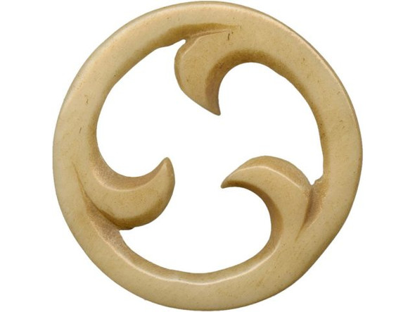 Bone Pendant, Round Koru-Style Hook (Each)