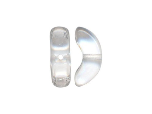 Czech Glass Bead, Angel Wing, 14x6mm - Crystal (100 Pieces)