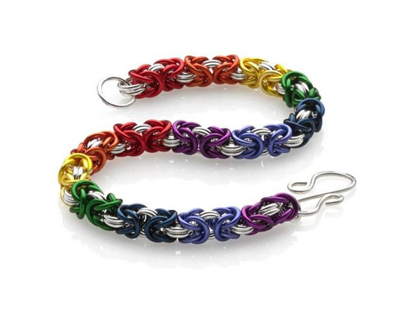 Weave Got Maille Byzantine Chain Maille Bracelet Kit - Rainbow (Each)