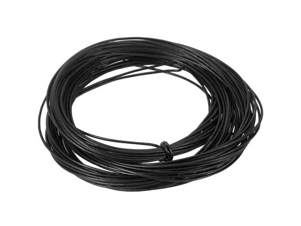 Greek Leather Cord, 2mm, 20 Meter - Black (Each)