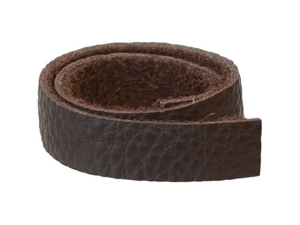 TierraCast Leather Strip, 1/2" Wide - Cocoa (Each)