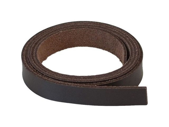Leather Strip, 1/2" Wide - Dark Brown (Each)
