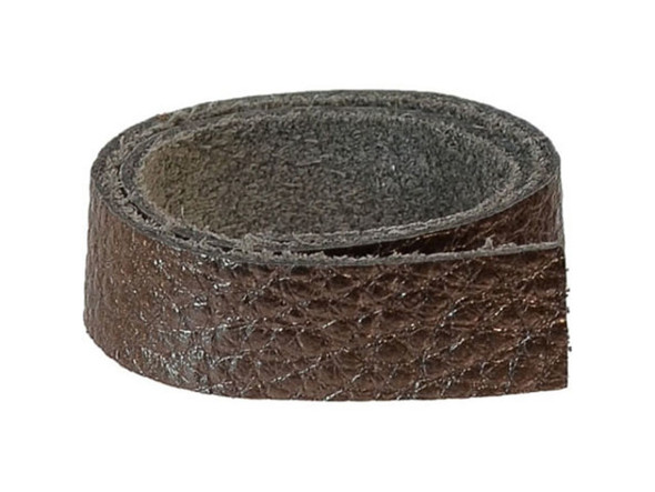 TierraCast Leather Strip, 1/2" Wide - Antiqued Bronze (each)