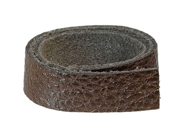 TierraCast Leather Strip, 1/2" Wide - Antiqued Bronze (Each)