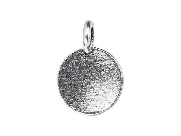 TierraCastAntiqued Silver Plated 13mm Earth Charm (Each)