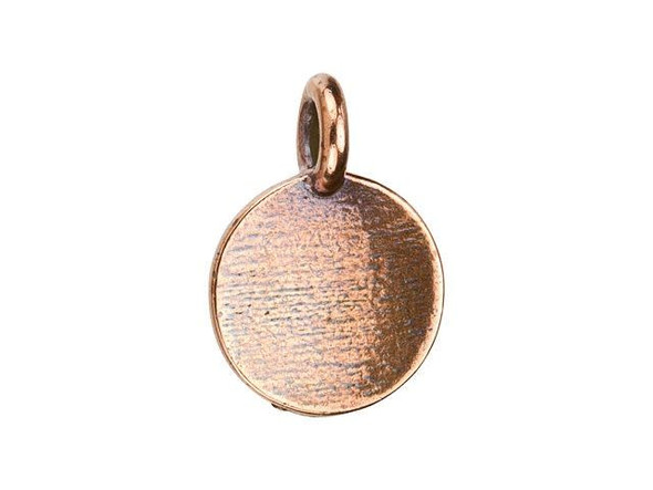 TierraCast Antiqued Copper Plated 13mm Earth Charm (Each)