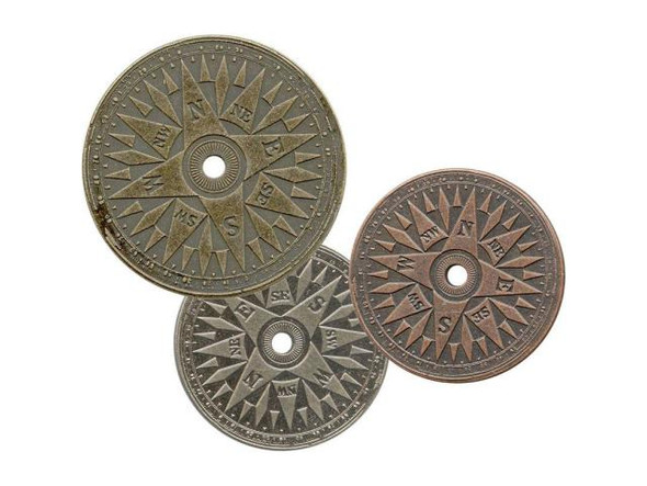 Tim Holtz idea-ology, Compass Coins (4 Pieces)