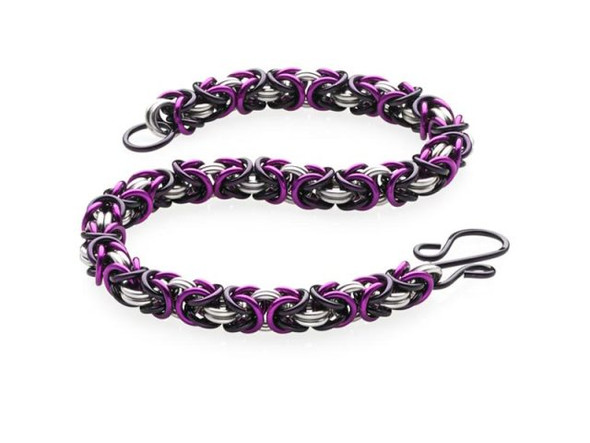 Weave Got Maille Three-Color Byzantine Chain Maille Bracelet Kit - Morgana (Each)