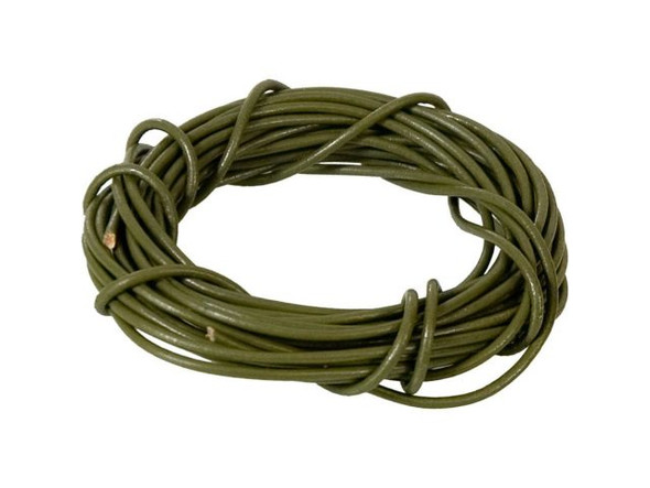 Greek Leather Cord, 2mm, 5 Meter - Olive (Each)