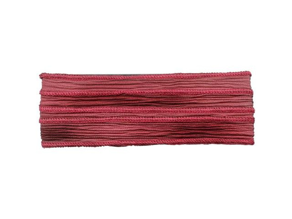 Hand Dyed Silk Ribbon, 32"-36" - Chocolate/ Garnet Blend (Each)