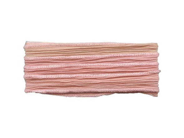 Hand Dyed Silk Ribbon, 32"-36" - Mocha/ Pink Blend (Each)