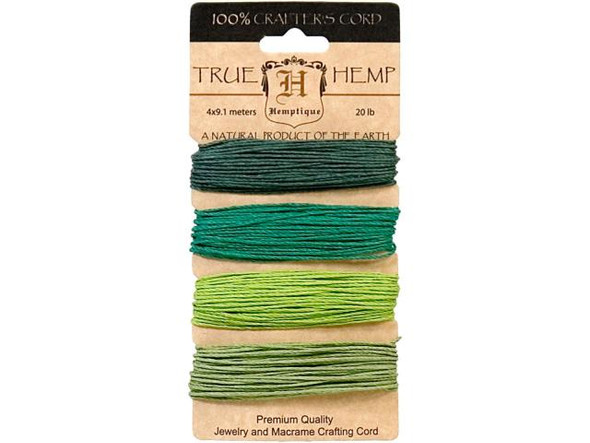 Hemp Cord, 20lb Test - Shades Of Emerald (Each)