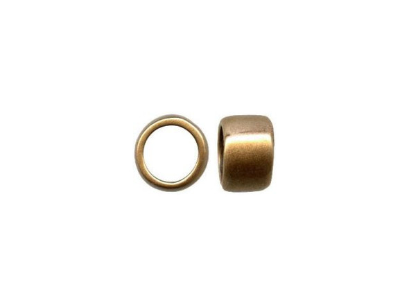 JBB Findings Antiqued Brass Plated Metal Bead, Drum, 6.5x4mm (Each)