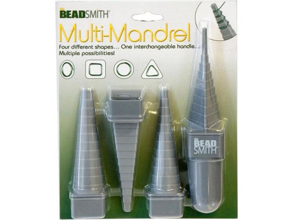Take your wire work to the next level with The Beadsmith Multi Right Angle Wire Mandrel! This versatile tool allows you to create uniform and consistent loops in four fancy shapes and 48 different sizes. Crafted from sturdy yet lightweight plastic, this mandrel is easy to use and comes with an instruction sheet to get you started. Whether you're making round, oval, square, or triangle loops, this mandrel will help you achieve professional-looking results every time. Perfect for DIY enthusiasts, amateur jewelers, and professionals alike, The Beadsmith Multi Right Angle Wire Mandrel is a must-have tool for exquisite wire work.