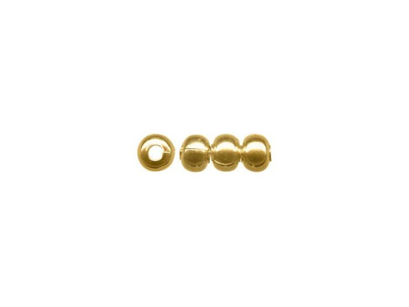 Yellow Plated Metal Beads, Rondelle, 3.2mm (100 Pieces)