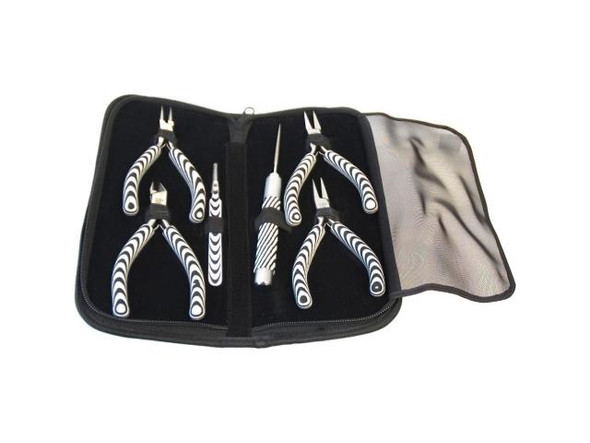 Beading Tool Set, Zebra Stripe (set)