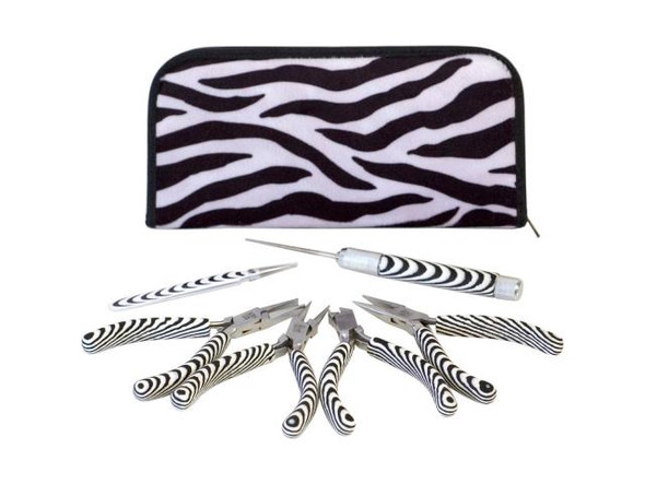 Beading Tool Set, Zebra Stripe (set)