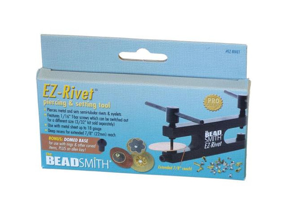 All EZ-Rivet tools are compatible with Crafted Findings semi-tubular rivets. (EZ Rivet tool accessories can not be interchanged with Crafted Finding tool accessories.) Be sure to use 1/16" diameter rivets with 1/16" tools, and 3/32" rivets with 3/32" tools. See Related Products links for 3/32" accessories.  Confused about rivets or riveting tools? See Riveting 101, or our blog articles:Best Riveting Tool Set andWhat's the Difference Between Semi-Tubular Rivets and Wire Rivets?  See Related Products links (below) for similar items and additional jewelry-making supplies that are often used with this item.Questions? E-mail us for friendly, expert help!