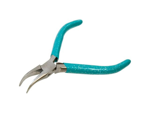 EURO TOOL Glitter, Bent Chain-Nose Jewelry Pliers (Each)