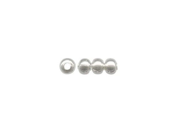 Silver Plated Metal Beads, Rondelle, 3.2mm (100 Pieces)