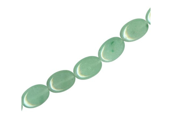 Aventurine Gemstone Beads, 8x12mm Puffed Oval (strand)