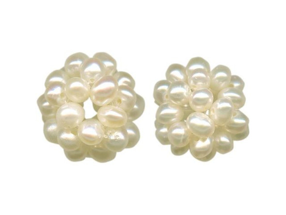 Freshwater Pearl Bead, Ball, 10-12mm - White (Each)