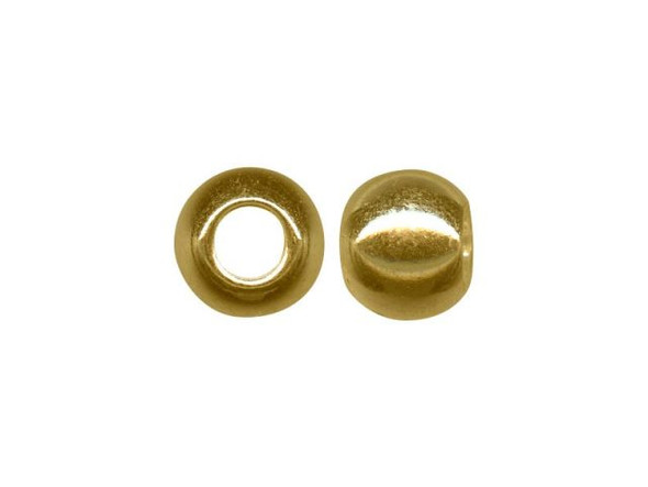 Brass Metal Beads, 8mm Round w 2.5mm Hole, Bulk (100 Pieces)
