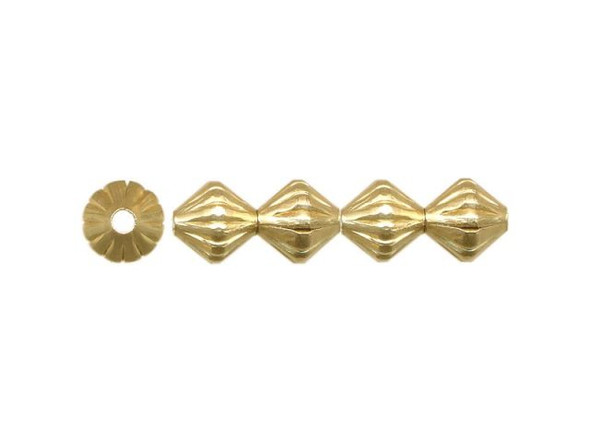 Yellow Plated Metal Beads, Hogan (100 Pieces)